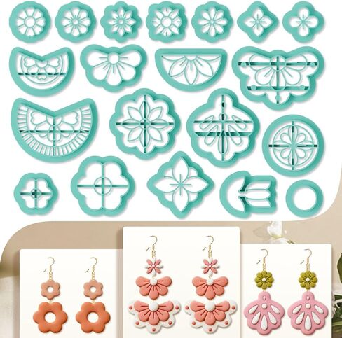11Pcs Cross Polymer Clay Cutters Crosses Clay Earrings Cutters Polymer Jewelry Cutter for Earrings Making Party Festival DIY Supplies in Kuwait