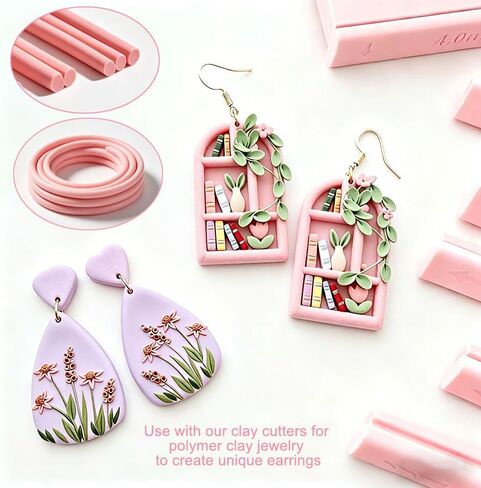 Clay Tube Hoop Roller Guide & Bead Roller, Polymer Clay Rolling Strip Shape Maker & Snake Maker for Earring Jewelry Making Tools in Saudi Arabia