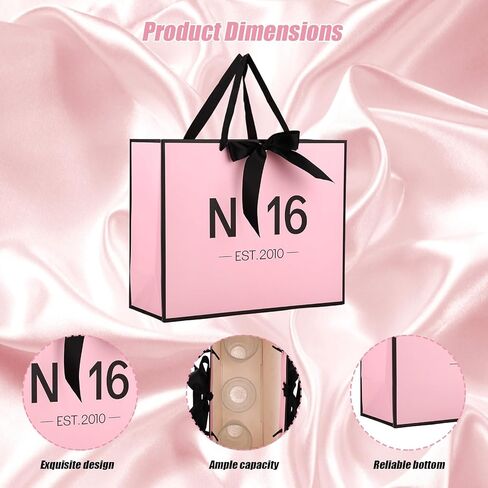 Sweet 16 Gifts for Girls, N°16 EST.2010 Pink sweet 16 Gift Bag with Card Envelope Ribbon Tissue Papers Birthday Decorations Anniversary Party Favors for Daughter Granddaughter Friends in Kuwait