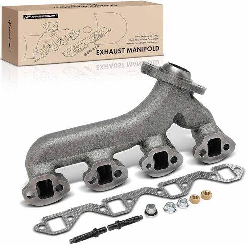 A-Premium V8 4.2 5.0 5.8L Exhaust Manifold Kit W/Gasket, Studs & Nuts Compatible with Ford F-100, F-150, F-250, F-350, E-100 E-150 E-250 E-350 Econoline Club Wagon, Bronco, E-100 Econoline Club Wagon in Kuwait