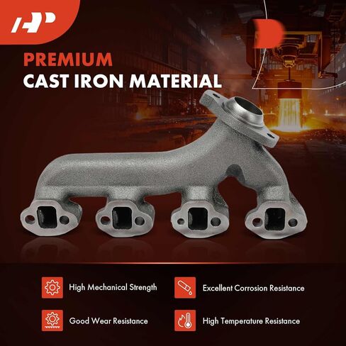 A-Premium V8 4.2 5.0 5.8L Exhaust Manifold Kit W/Gasket, Studs & Nuts Compatible with Ford F-100, F-150, F-250, F-350, E-100 E-150 E-250 E-350 Econoline Club Wagon, Bronco, E-100 Econoline Club Wagon in Kuwait
