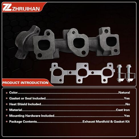 Right Exhaust Manifold Kit With 2004-2010 Dakota, 2004-2009 Durango, 2004-2010 Ram 1500 Pickup, 2006-2009 Raider, 2011-2012 1500, 2011 Dakota 3.7L V6, OE: 674-416 EPA in Saudi Arabia