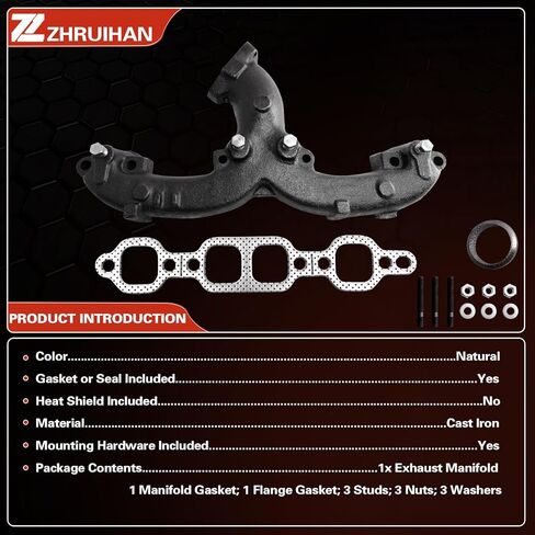 Left Exhaust Manifold Kit With 1969-1972 Blazer & C10 Pickup & C10 Suburban & C20 Pickup & C30 Pickup & C15/C1500 Pickup,OE: 674-201 EPA in Saudi Arabia