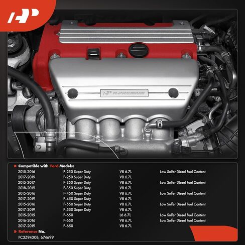 مجموعة مشعب العادم A-Premium V8 6.7L مع حشية وصواميل ومسامير متوافقة مع Ford F-250 F-350 F-450 F-550 Super Duty F-650 2015 2016 2017 2018 2019، الجانب الأيمن in Kuwait