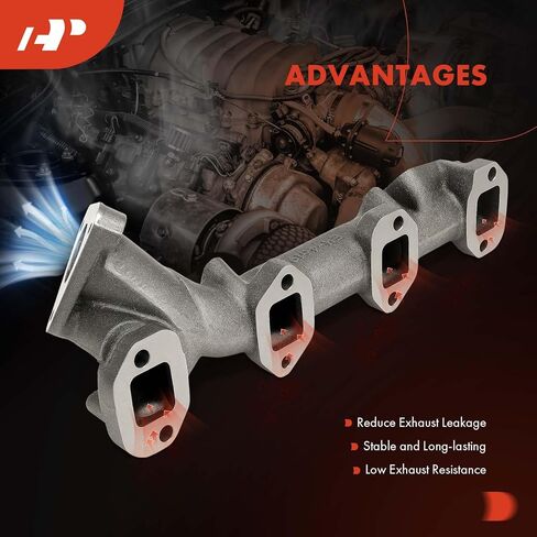 مجموعة مشعب العادم A-Premium V8 6.7L مع حشية وصواميل ومسامير متوافقة مع Ford F-250 F-350 F-450 F-550 Super Duty F-650 2015 2016 2017 2018 2019، الجانب الأيمن in Kuwait