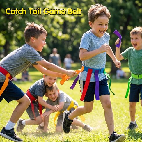 LINAYE Outdoor Field Day Games for Kids Adults, Carnival Lawn Yard Family Reunion Survivor Games Activities Tug of War Rope, Potato Sack Race Bags, Ring Toss,Catch Tail Game Belt for Birthday Party in Saudi Arabia