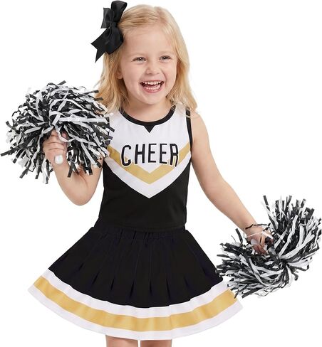 Cheerleader Costume for Girls Toddler Cheerleader Outfit Baby Cheerleading Costume for Kids 1-4 Years in Saudi Arabia