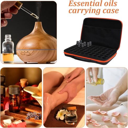Alcohol Ink Storage Case, 60 Bottles Miniature Paint Organizer with Foam Bases and Inner Storage Pocket Drawing Ink Travel Case, Ink not Included in Kuwait