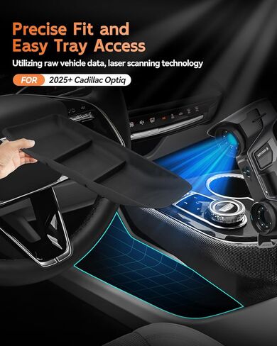 CDEFG for 2025 2026 Cadillac Optiq Accessories Center Console Organizer Tray 2025 Optiq (Luxury, Sport) Lower Middle Console Storage in Kuwait