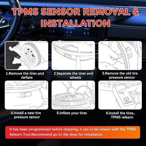 مجموعة أجهزة استشعار RLP Tpms مكونة من 4 مستشعر ضغط الإطارات 315 ميجاهرتز متوافق مع Ford F-150 Escape Lincoln MKX MKZ يستبدل 6F2Z1A189A 6F2A1A176AE 6F2T1A150AE 7L1Z1A189A in Kuwait