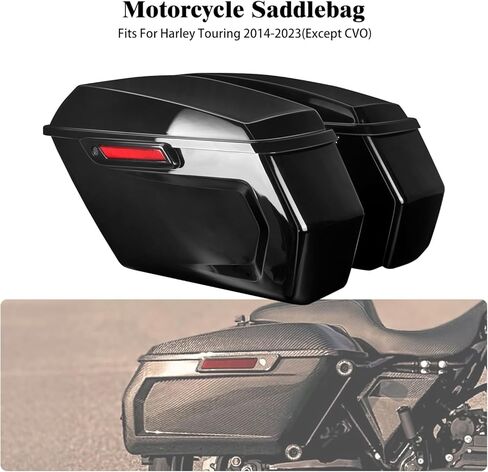 Saddle Bags Chopped Saddlebags, Fit For Harley Touring Road Glide Electra Street Glide Road King 2014-2023, Upgraded Saddlebags Except CVO Black Latches in Kuwait