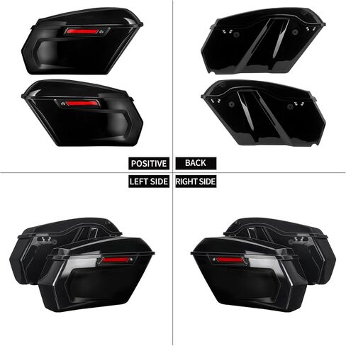 Saddle Bags Chopped Saddlebags, Fit For Harley Touring Road Glide Electra Street Glide Road King 2014-2023, Upgraded Saddlebags Except CVO Black Latches in Kuwait