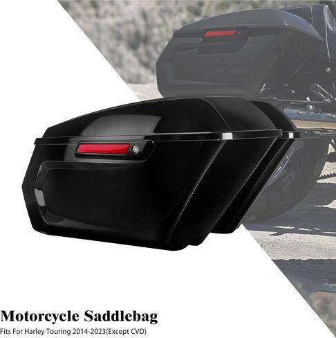 Saddle Bags Chopped Saddlebags, Fit For Harley Touring Road Glide Electra Street Glide Road King 2014-2023, Upgraded Saddlebags Except CVO Black Latches in Kuwait