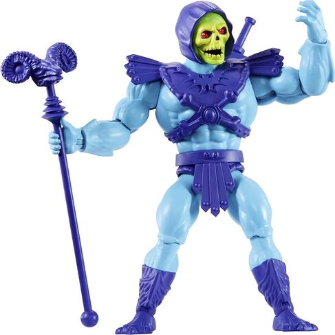 Masters of the Universe Origins Action Figure Skeletor, 5.5 Inch 1980s Motu TV Villain, Detailed Design with Harness, Havoc Staff & Sword in Kuwait