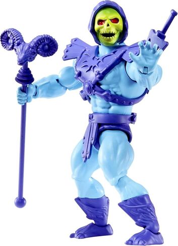 Masters of the Universe Origins Action Figure Skeletor, 5.5 Inch 1980s Motu TV Villain, Detailed Design with Harness, Havoc Staff & Sword in Kuwait