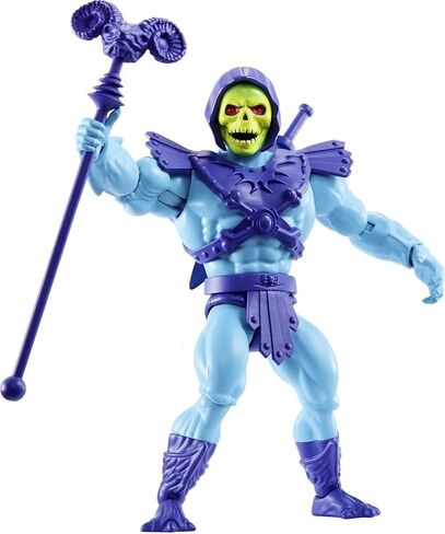 Masters of the Universe Origins Action Figure Skeletor, 5.5 Inch 1980s Motu TV Villain, Detailed Design with Harness, Havoc Staff & Sword in Kuwait