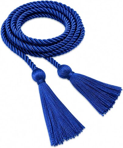 Graduation Honor Cords, 67" Braided Intertwined Cord with 4" Tassels, Gold and Blue Mixed Two-Tone Academic Regalia for High School and College Graduates, Honor Society Cord in Saudi Arabia