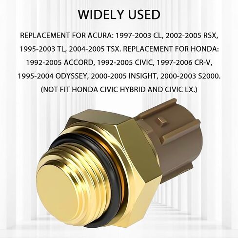 مفتاح مروحة تبريد الرادياتير يستبدل OEM #37760-P00-003 201-1650 مفتاح مستشعر درجة حرارة الماء مستشعر درجة حرارة المحرك لهوندا أكورا CL إنتيجرا RSX TL سيفيك CR-V أوديسي in Kuwait