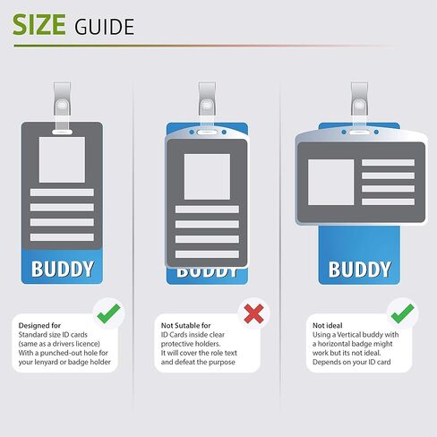 MSN RN Badge Buddy أرجواني عمودي شديد التحمل شارة داعمة بطاقة تعريف شارة مزدوجة الجوانب - من BadgeZoo in Kuwait