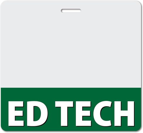 ED TECH Heavy Duty Horizontal Black (1 Pack) - Spill & Tear Proof Cards - 2 Sided USA Printed Quick Role Identifier ID Tag Backer by BadgeZoo in Saudi Arabia