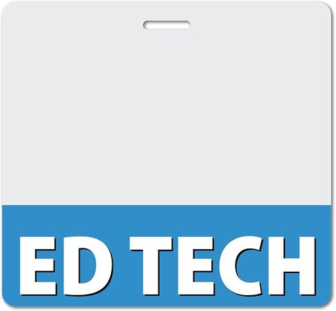 ED TECH Heavy Duty Horizontal Black (1 Pack) - Spill & Tear Proof Cards - 2 Sided USA Printed Quick Role Identifier ID Tag Backer by BadgeZoo in Saudi Arabia
