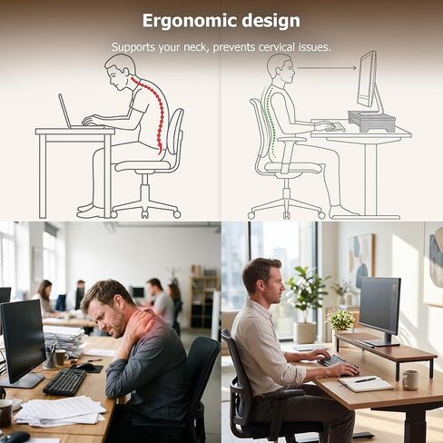 Gyfimoie Monitor Stand,Dual Monitor Riser,2-in-1 Small Adjustable Laptop Desk,39Inch Large Computer Monitor Stands for 2 Monitors,Monitor Riser,Desktop Oraganizer Computer,Laptop,Screen,Printer in Saudi Arabia