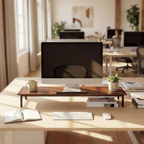 Gyfimoie Monitor Stand,Dual Monitor Riser,2-in-1 Small Adjustable Laptop Desk,39Inch Large Computer Monitor Stands for 2 Monitors,Monitor Riser,Desktop Oraganizer Computer,Laptop,Screen,Printer in Saudi Arabia