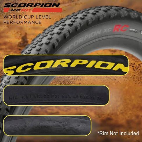 Pirelli Scorpion XC RC Yellow Label (29 x 2.4) Peak Performance for Demanding XC Racing SmartGRIP Compound ProWALL Technology Versatile Tread Design (1 Tire) in Saudi Arabia