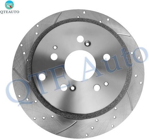 PM Auto Rear 313mm Drilled Slotted Brake Disc Rotors Compatible With 2001-2006 Acura MDX in Kuwait