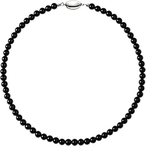 SukAmi 4-10mm Pearl Choker Men Black Pearl Necklace Women Faux Pearl Necklaces 45CM in Saudi Arabia