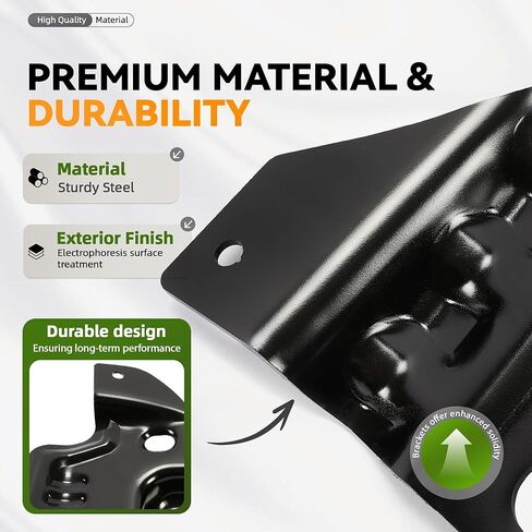 ALMULOO Front Bumper Brackets Set Mounting Compatible with 2009-2014 Ford F-150 F150 Support Brackets Replacement for 9L3Z17B984A FO1067180 9L3Z17B985A FO1066180 Steel Left and Right in Kuwait