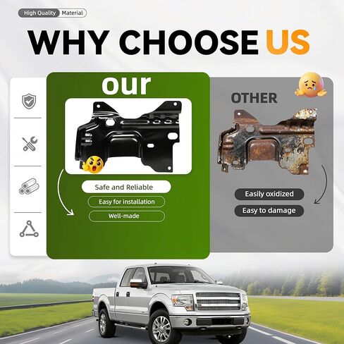 ALMULOO Front Bumper Brackets Set Mounting Compatible with 2009-2014 Ford F-150 F150 Support Brackets Replacement for 9L3Z17B984A FO1067180 9L3Z17B985A FO1066180 Steel Left and Right in Kuwait