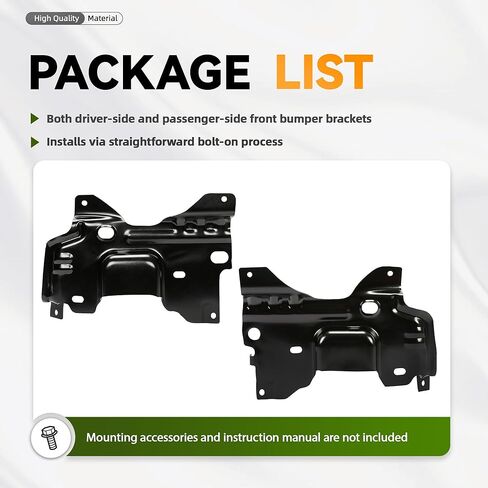 ALMULOO Front Bumper Brackets Set Mounting Compatible with 2009-2014 Ford F-150 F150 Support Brackets Replacement for 9L3Z17B984A FO1067180 9L3Z17B985A FO1066180 Steel Left and Right in Kuwait