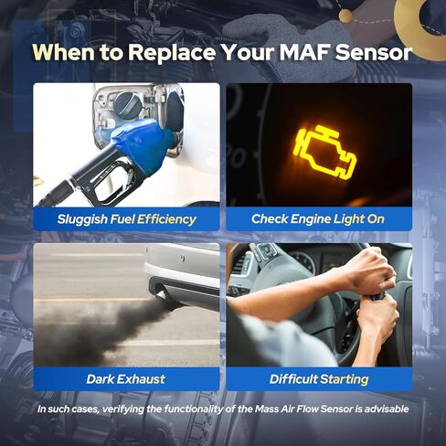 ENA Mass Air Flow Sensor Meter MAF Compatible with BMW 550i GT xDrive 650i Gran Coupe 650i xDrive 750Li xDrive Alpina B7L X5 X6 2006-2015 Replacement for MAS0412 13627537488 13627566990 13628645877 in Kuwait