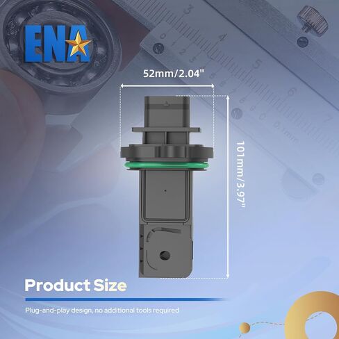 ENA Mass Air Flow Sensor Meter MAF Compatible with BMW 550i GT xDrive 650i Gran Coupe 650i xDrive 750Li xDrive Alpina B7L X5 X6 2006-2015 Replacement for MAS0412 13627537488 13627566990 13628645877 in Kuwait