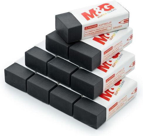 M&G Pencil Eraser for Kids, 30 Pack, Black Erasers Bulk for Artists, Drawing Eraser for Sketching, Art Erasers for Drawing, School,Office Supplies in Kuwait