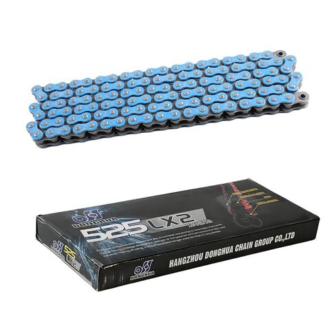 DONGHUA Motor Sport DH Chain 525 LX2 Series Chain X-Ring Chain (120 Links) (Metallic Red) in Saudi Arabia