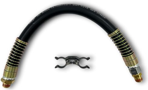 TORQUE 2 Pack 60" Air Brake Chamber Hose 1/2" x 3/8" NPT Swivel Rubber Air Brake Line Assembly with Separator – Air Brake Hose for Semi Truck, Replaces 177.786 in Kuwait