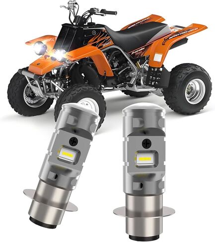 Fit For 1997–2006 Yamaha Banshee 350 LED Headlight Bulbs,H6 H6M P15D bulbs used for Motorcycle/ATVs/UTV, Super Bright 12000 Lumens 6000K White 55W, IP68,Plug and Play, 2-Pack in Saudi Arabia