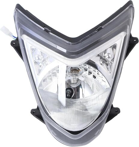 Minho Motorcycle Headlight Assembly Halogen 12V 35W Lamp Compatible with Chinese Wolf RX-50 Chinese Scooter Moped,3200K Yellowish-white light in Kuwait