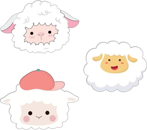 30 Pack Cartoon Lamb Cutouts Double-Sided Cardboard 3 Designs for Classroom Decor in Kuwait