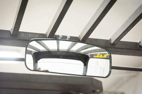 Deluxe Rear View Mirror for Forklifts, Fits 3/16" - 1" Roll Cage, Toyota, Hyster, Yale, etc. in Kuwait