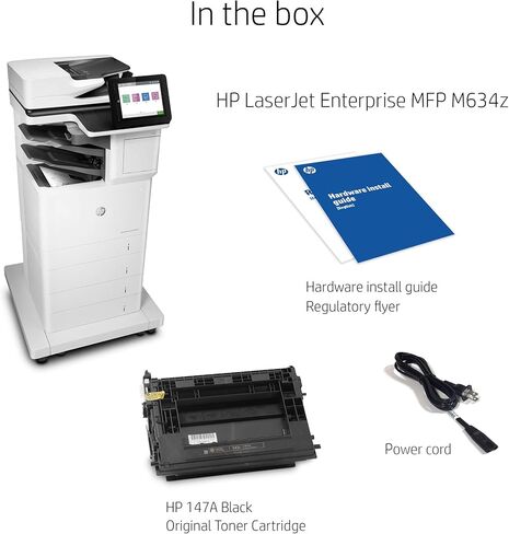 HP LaserJet Enterprise MFP M634z Monochrome All-in-One Printer with Built-in Ethernet, 2-Sided Printing, Extra Paper Trays & 3-bin Stapler/Stacker (7PS96A) in Kuwait