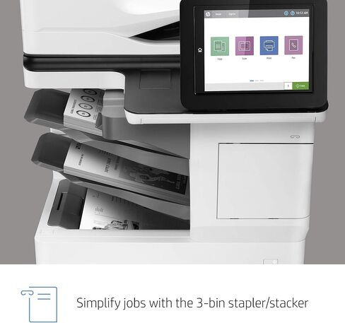 HP LaserJet Enterprise MFP M634z Monochrome All-in-One Printer with Built-in Ethernet, 2-Sided Printing, Extra Paper Trays & 3-bin Stapler/Stacker (7PS96A) in Kuwait