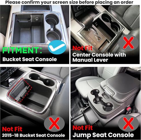 Center Console Organizer Compatible with 2013-2015 Dodge Ram 1500, 2010-2015 Ram 2500, 2011-2015 Ram 3500 Accessories, Console Insert Storage Box Tray for Phone (Only Fit Bucket Seat Console) in Saudi Arabia