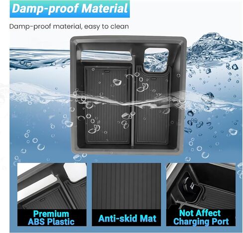 Center Console Organizer Compatible with 2013-2015 Dodge Ram 1500, 2010-2015 Ram 2500, 2011-2015 Ram 3500 Accessories, Console Insert Storage Box Tray for Phone (Only Fit Bucket Seat Console) in Saudi Arabia