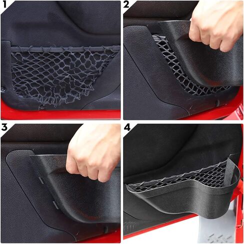 RT-TCZ for Wrangler JK Door Storage Pocket, Front Door Cup Holder Tray Organizer for Jeep Wrangler JK JKU 2011-2017 in Kuwait