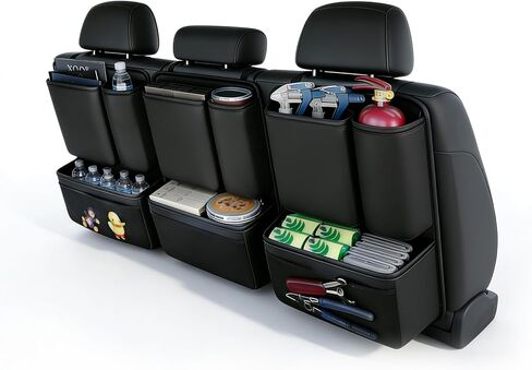 3Pack Car Rear Seat Storage Box, Multifunctional 5-in-1 Car Organizer Box, with Cup Holder and Umbrella Strap, Can Store Snacks, Drinks, Handbags in Saudi Arabia