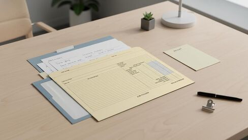 سترة ملفات مانيلا الكلاسيكية مقاس 9.85 بوصة × 12.8 بوصة، مجلدات عمل شديدة التحمل - مطبوعة مسبقًا لتتبع تقدم المهمة، وحساب التكلفة، ومراسلات العملاء (25 حزمة) in Kuwait