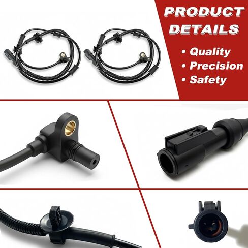 مستشعر سرعة عجلة ABS قطعتان: أمامي يسار ويمين متوافق مع Ford 1999-2004 F-250 Super Duty V8 6.0L V8 5.4L V10 6.8L V8 7.3L، 1999-2004 F-350 Super Duty V8 5.4L V8 6.0L V10 6.8L V8 7.3L in Kuwait